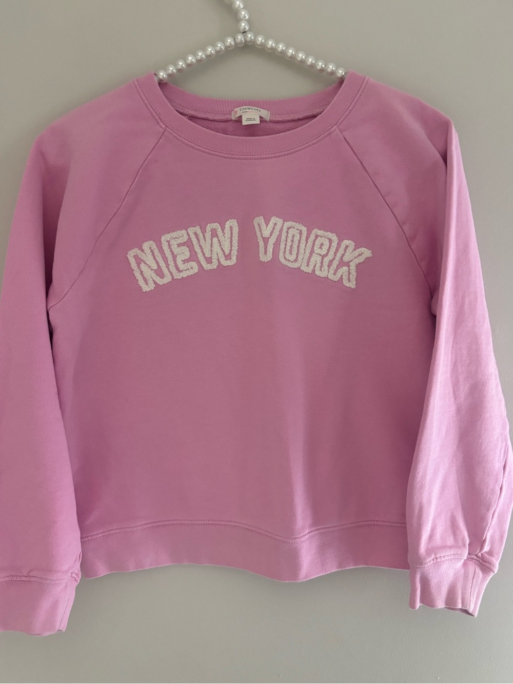 Crewcuts NEW YORK Pink Knit Sweatshirt 10/12